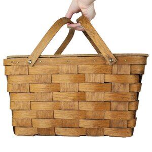 Vintage 70s Picnic Basket - Basketville Putney Vermont